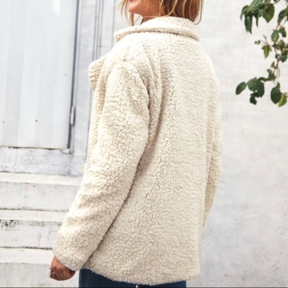 NEW in! 💕 Teddy Button front Pea Coat - Picture 4 of 4